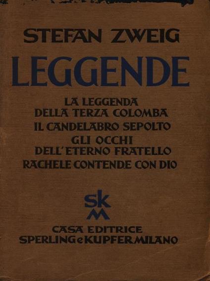 Leggende - Stefan Zweig - copertina