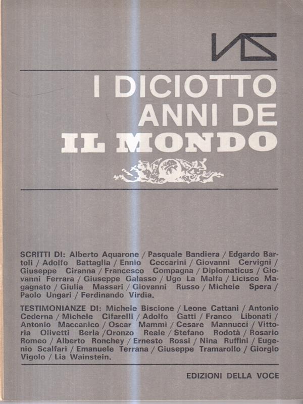 I diciotto anni de Il Mondo