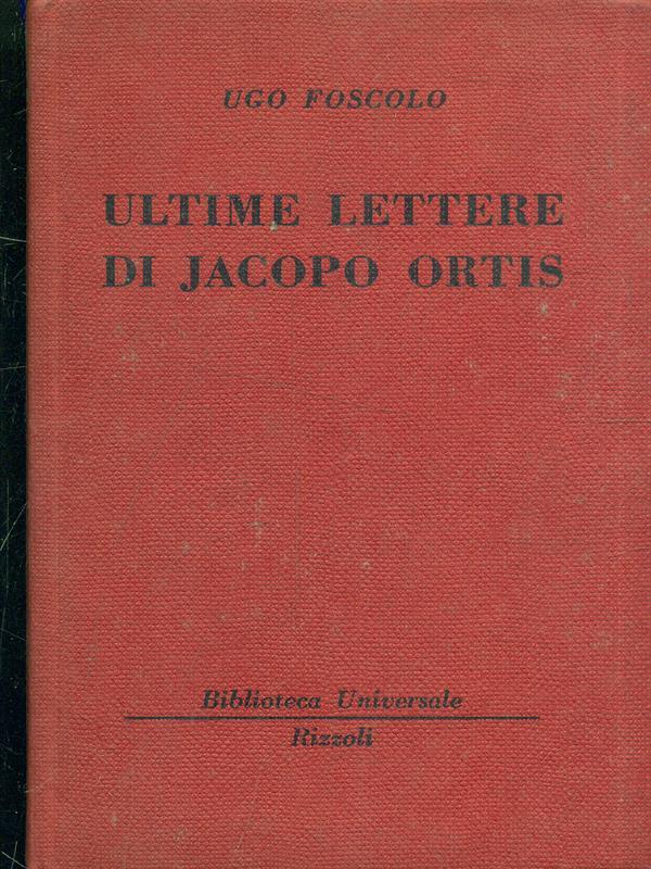 Ultime lettere di Jacopo Ortis
