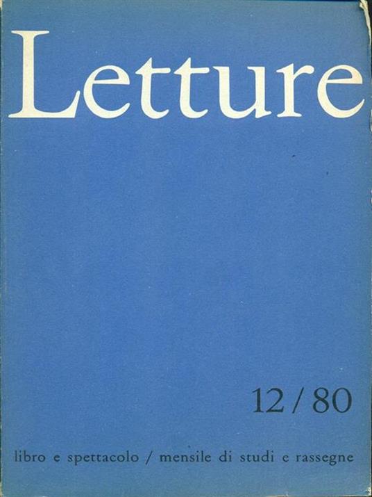 Letture 12/80 - copertina