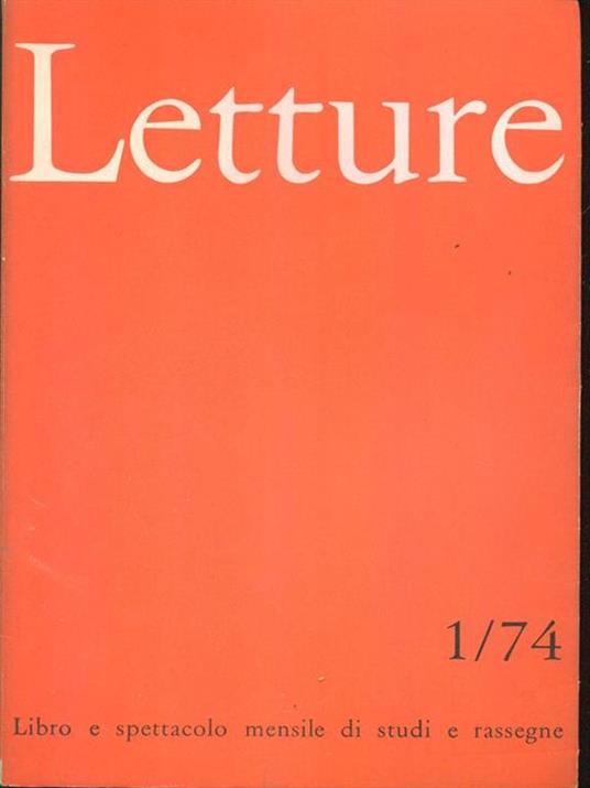 Letture 1/74 - copertina