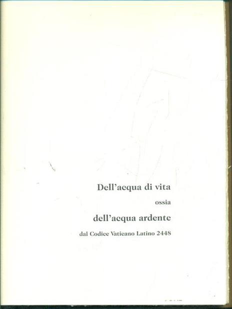 Dell'acqua di vita ossia dell'acqua ardente - copertina
