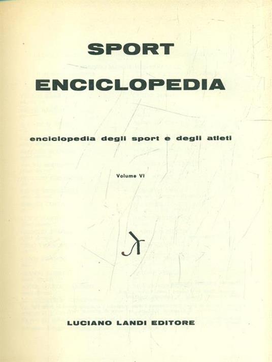 Sport enciclopedia vol. 6 - copertina