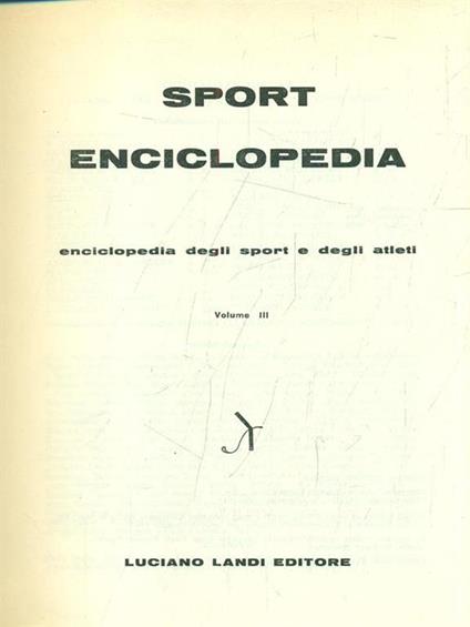 Sport enciclopedia vol. 3 - copertina