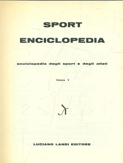 Sport enciclopedia vol. 5 - copertina