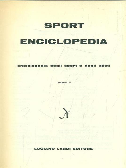 Sport enciclopedia vol. 5 - copertina