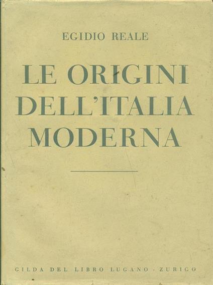 Le origini dell'Italia moderna - copertina