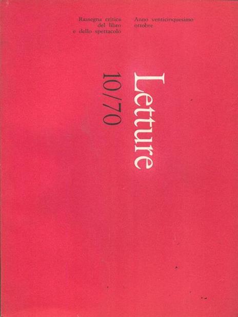 Letture 10/70 - copertina