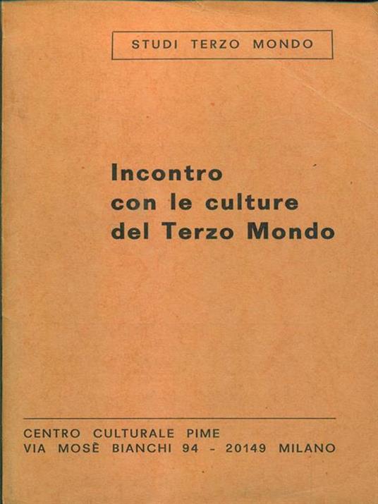 Incontro con le culture del TerzoMondo - copertina