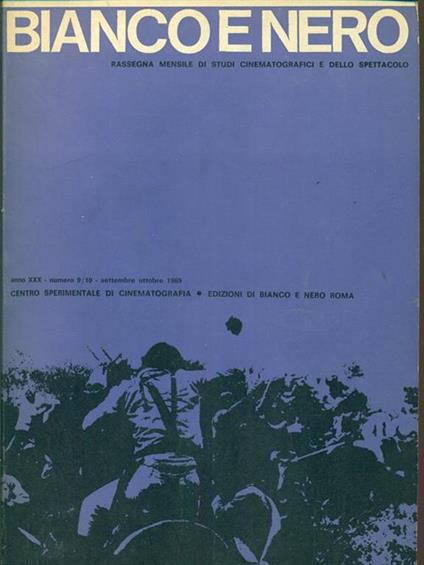 Bianco e nero anno XXX. NUMERO 9/10. Settembre-ottobre 1969 - copertina
