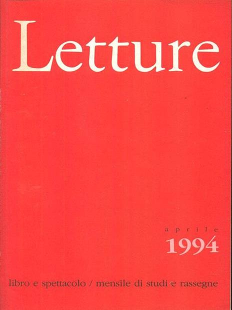 Letture aprile 1994 - copertina
