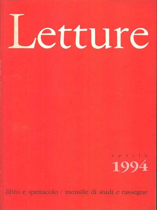 Letture aprile 1994 - copertina