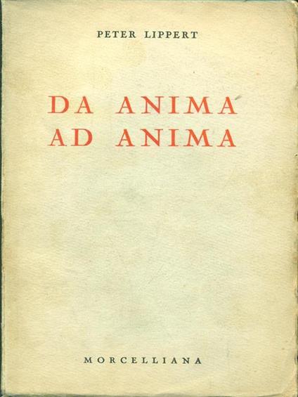 Da Anima ad anima - Peter Lippert - copertina