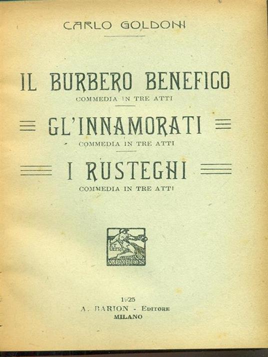 Commedie - Carlo Goldoni - copertina