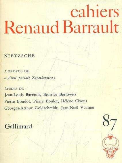 Nietzsche - Renaud Barrault - copertina