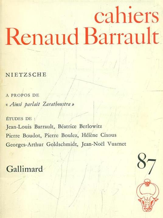 Nietzsche - Renaud Barrault - copertina