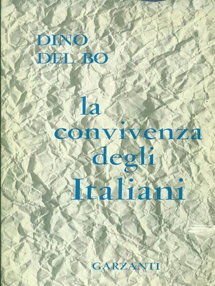 La convivenza degli italiani - Dino Del Bo - copertina