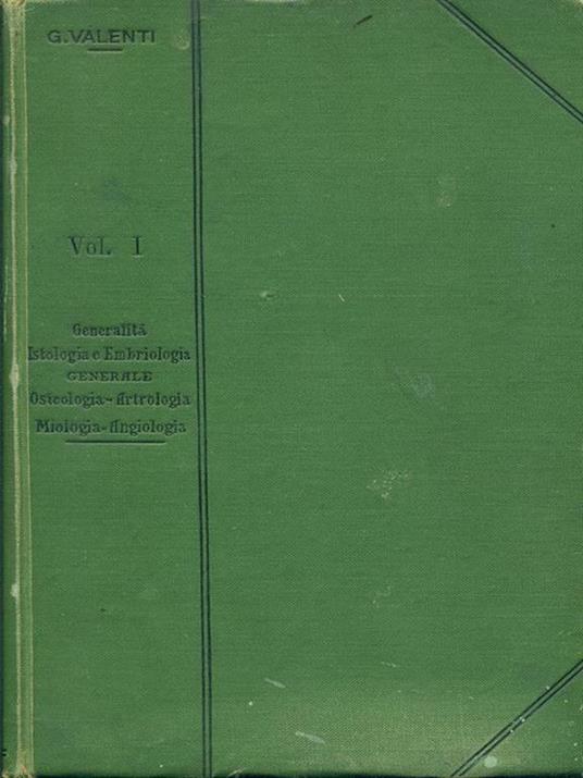 Compendio di anatomia dell'uomo vol.1 - Ghino Valenti - copertina