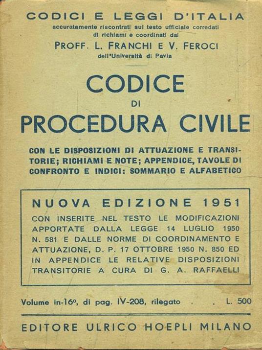 Codice di procedura civile - copertina