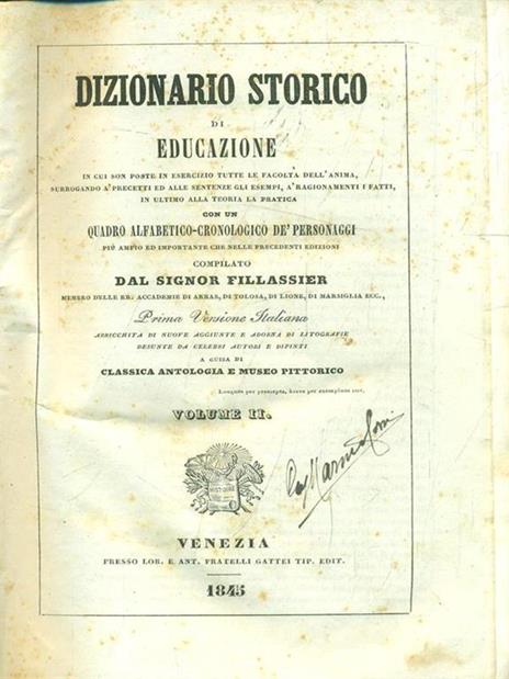 Dizionario storico di educazione Vol. 1 - 6