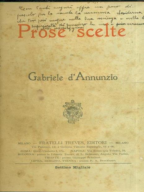 Prose scelte - Gabriele D'Annunzio - 4