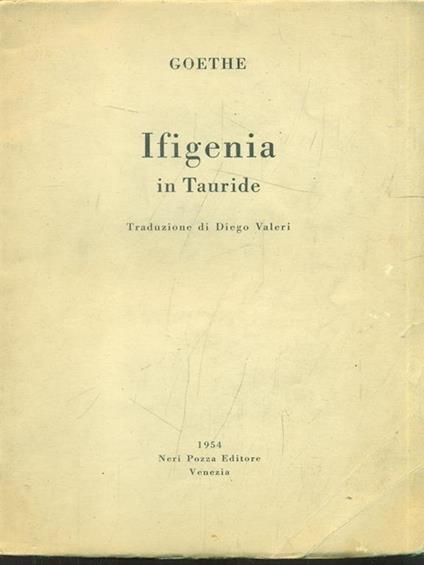 Ifigenia in Tauride - Johann Wolfgang Goethe - copertina