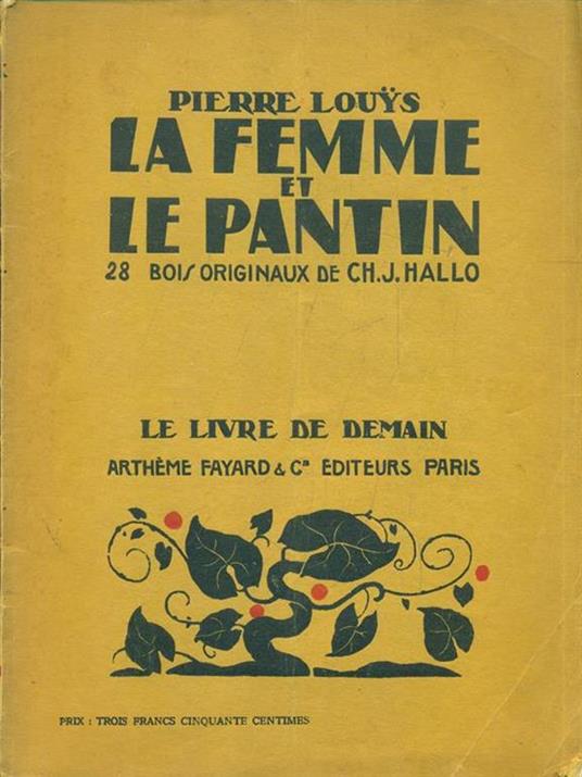 La femme et le pantin - Pierre Louÿs - copertina