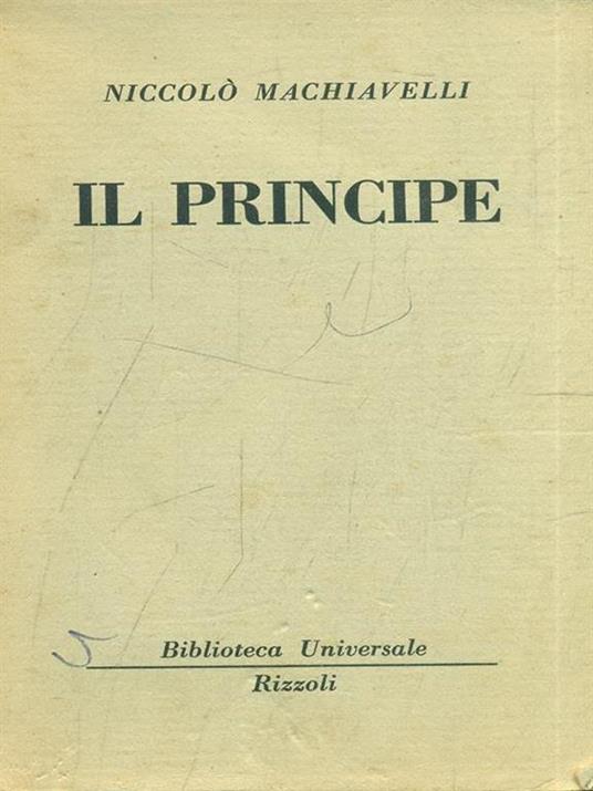 Il principe - Niccolò Machiavelli - copertina