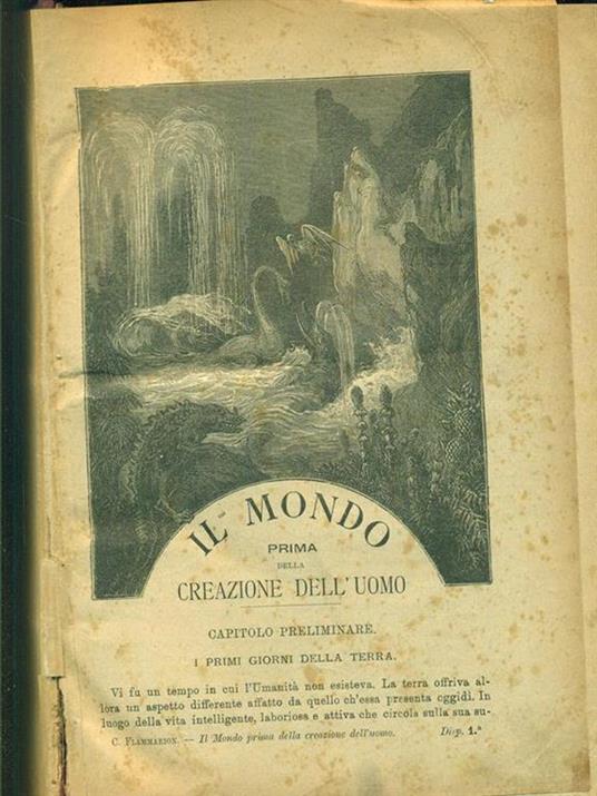 Il mondo prima della creazione dell'uomo di: C. Flammarion - copertina