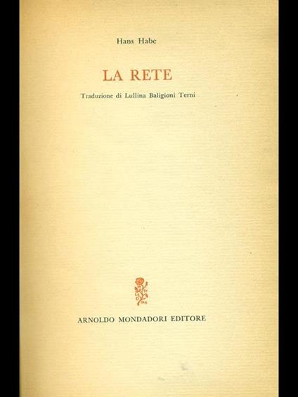 La rete - Hans Habe - copertina