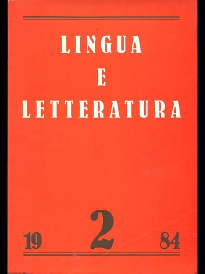 Lingua e letteratura 2. 1984 - copertina