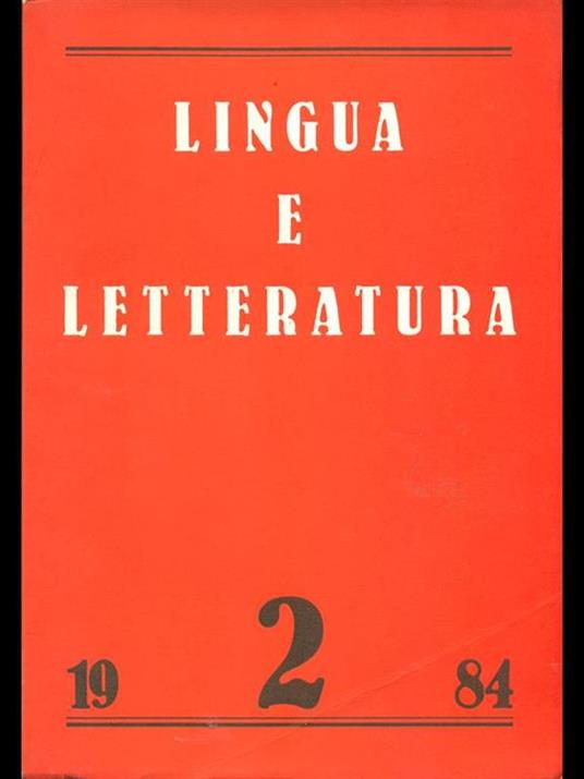 Lingua e letteratura 2. 1984 - copertina
