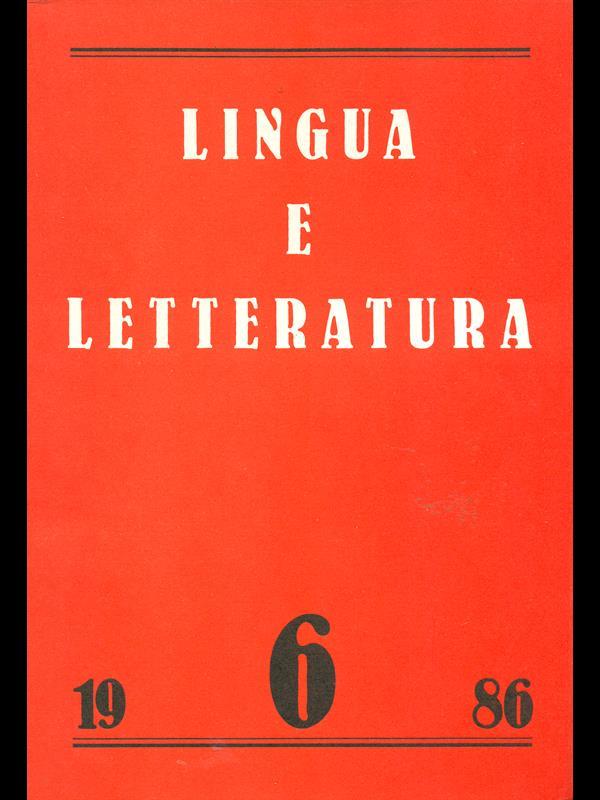 Lingua e letteratura 6. 1986