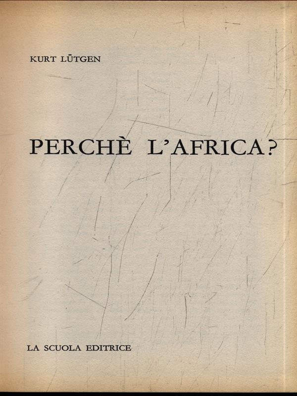 Perchè l'Africa? - rosso