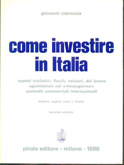 Come investire in Italia - copertina