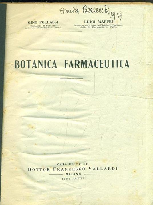 Botanica farmaceutica - copertina