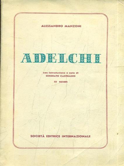 Adelchi - Alessandro Manzoni - copertina