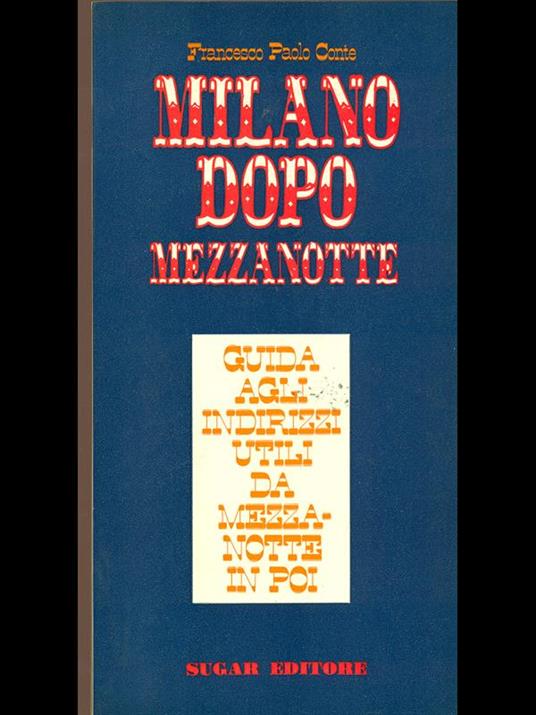 Milano dopo mezzanotte - Francesco Paolo Conte - copertina