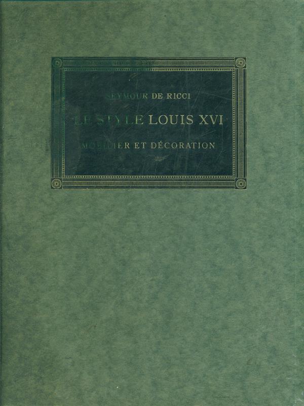 Le style Louis XVI
