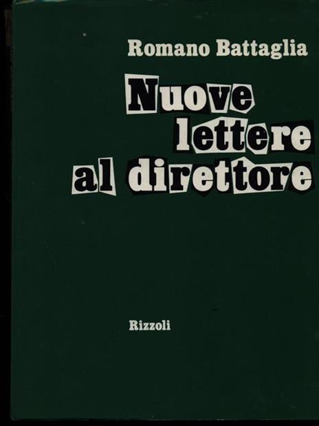 Nuove lettere al direttore - Romano Battaglia - copertina