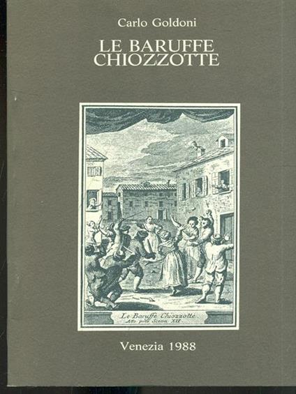 Le baruffe chiozzotte - Carlo Goldoni - copertina