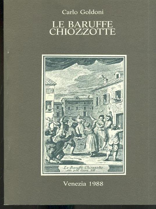 Le baruffe chiozzotte - Carlo Goldoni - copertina