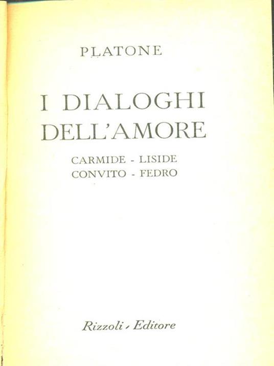 I dialoghi dell'amore - Platone - copertina