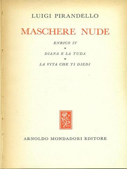 Maschere Nude II - Luigi Pirandello - copertina