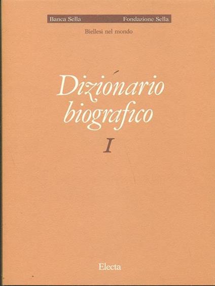 Dizionario biografico vol.1 - copertina