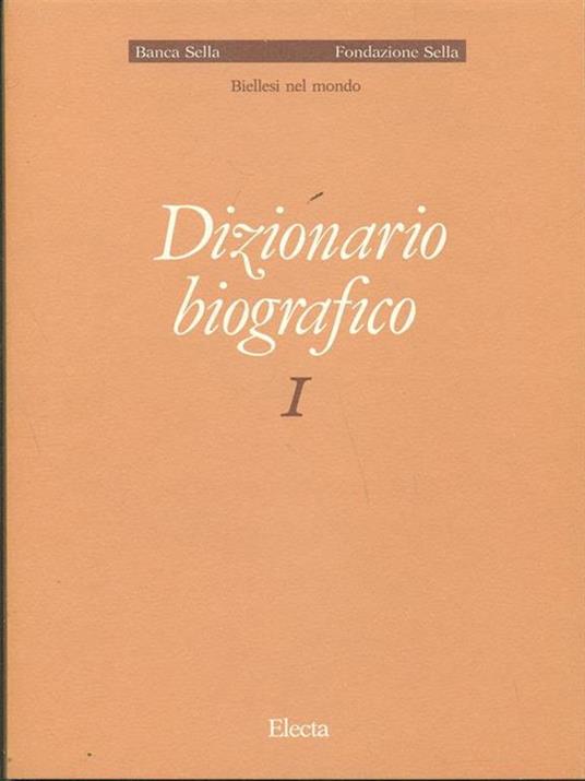 Dizionario biografico vol.1 - copertina