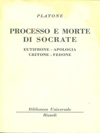 Processo e morte di Socrate - Platone - copertina