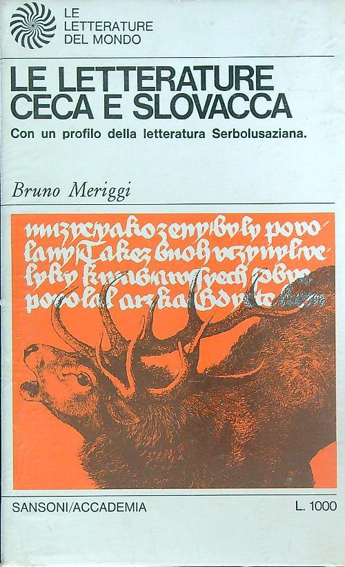 Le letterature ceca e slocacca