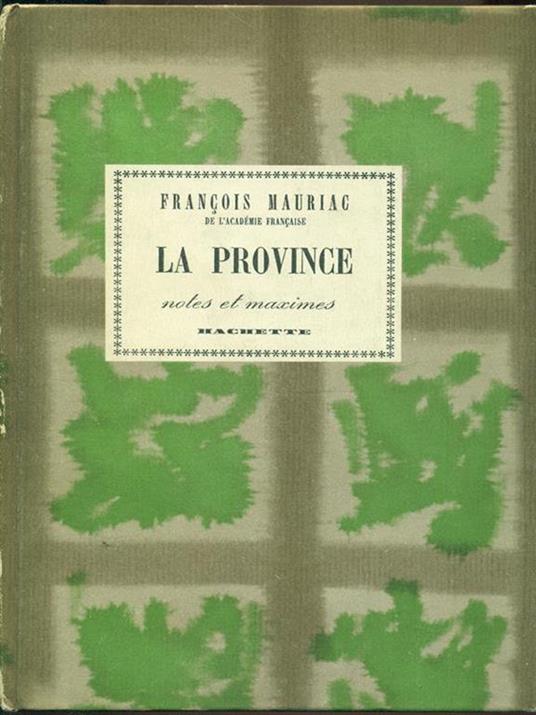 La province - François Mauriac - copertina