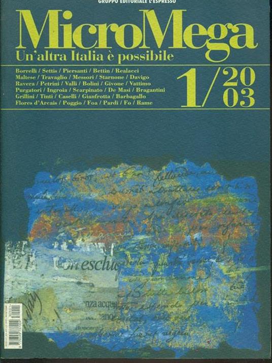 MicroMega n.1/2002 - copertina